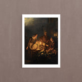 Moonlit Market In The Hague, 1842, Petrus Van Schendel, Poster